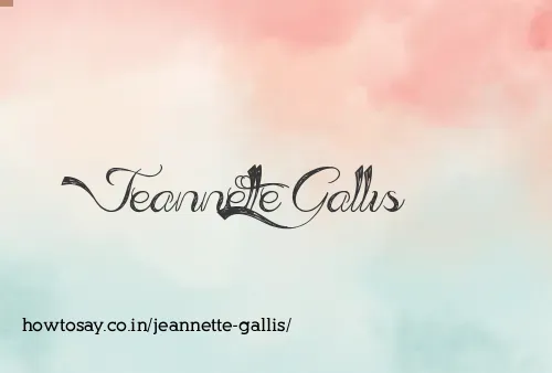 Jeannette Gallis