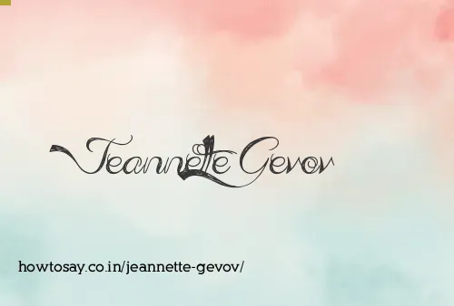 Jeannette Gevov