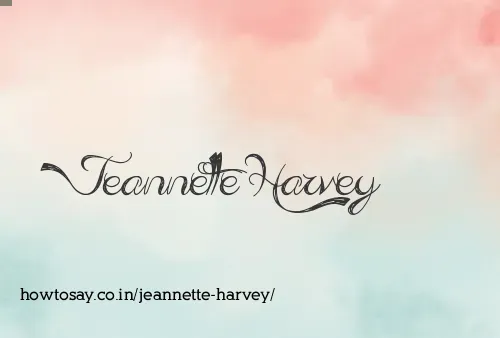 Jeannette Harvey
