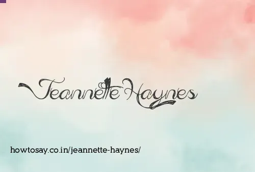 Jeannette Haynes