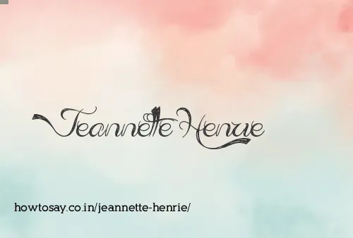 Jeannette Henrie