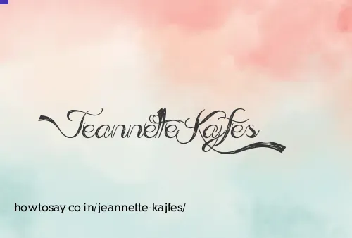 Jeannette Kajfes