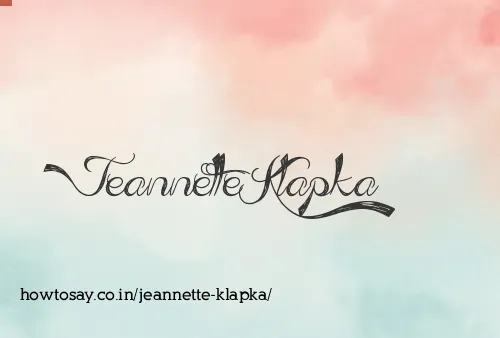 Jeannette Klapka