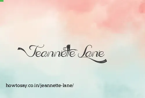 Jeannette Lane
