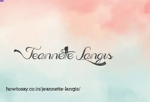 Jeannette Langis