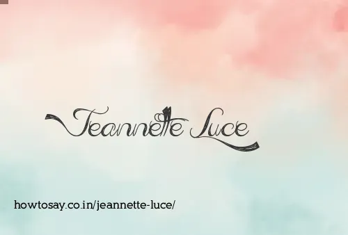Jeannette Luce