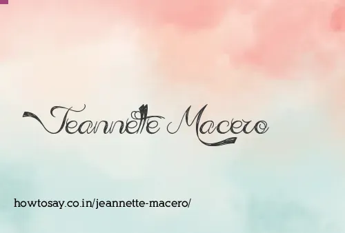 Jeannette Macero