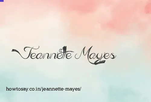 Jeannette Mayes