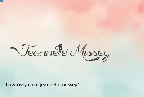 Jeannette Missey
