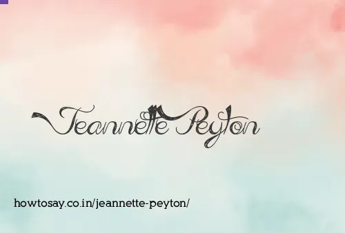 Jeannette Peyton