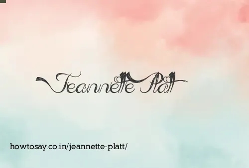 Jeannette Platt