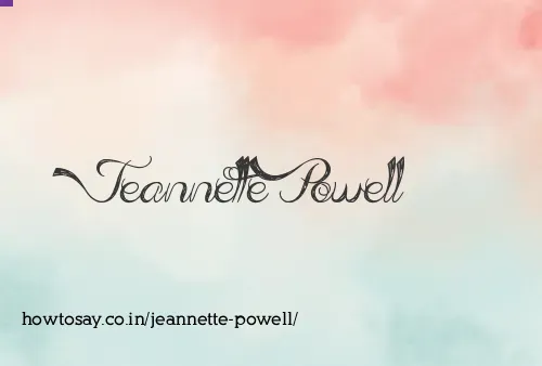 Jeannette Powell