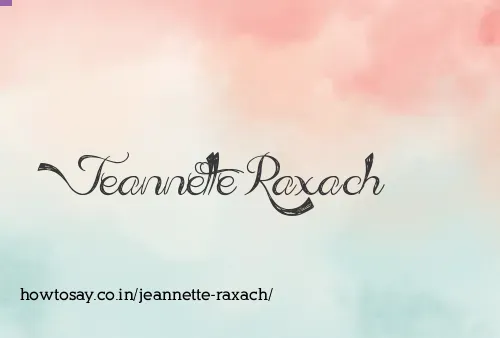 Jeannette Raxach
