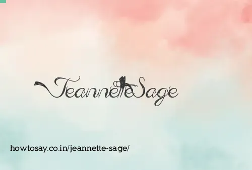 Jeannette Sage