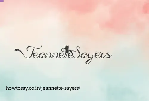 Jeannette Sayers