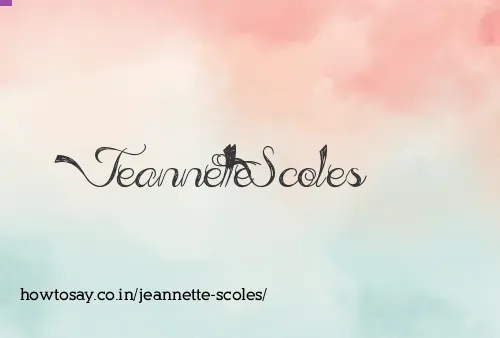 Jeannette Scoles