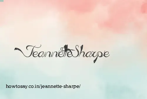 Jeannette Sharpe