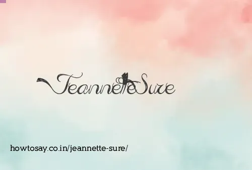 Jeannette Sure
