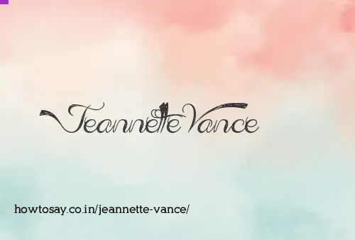 Jeannette Vance