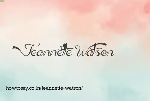 Jeannette Watson