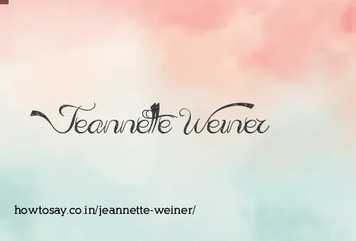 Jeannette Weiner
