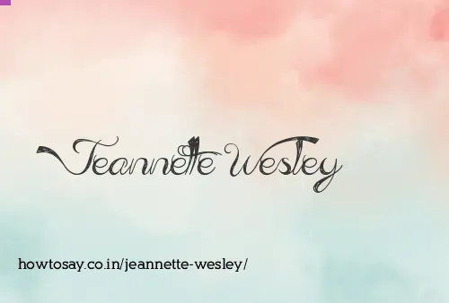 Jeannette Wesley