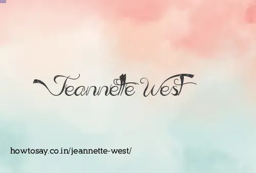 Jeannette West