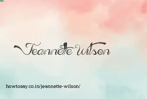Jeannette Wilson