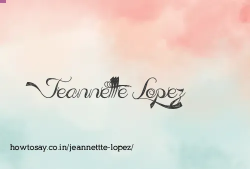 Jeannettte Lopez