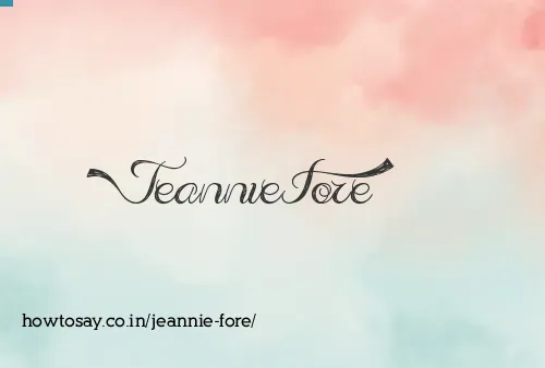 Jeannie Fore