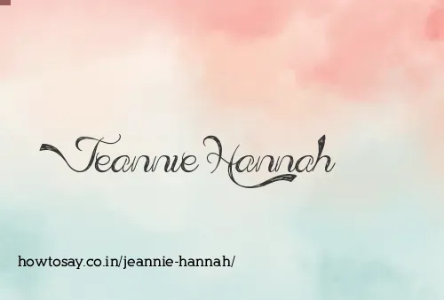 Jeannie Hannah
