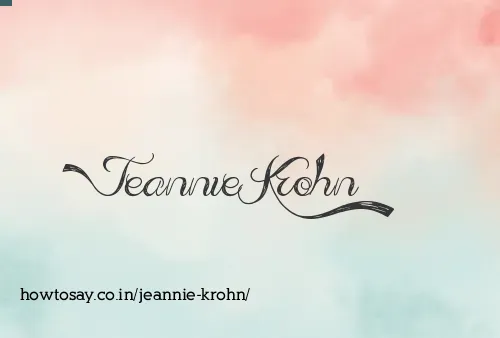 Jeannie Krohn