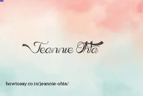 Jeannie Ohta