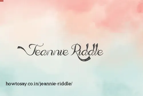 Jeannie Riddle