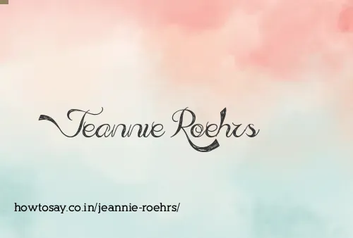 Jeannie Roehrs