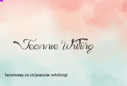Jeannie Whiting