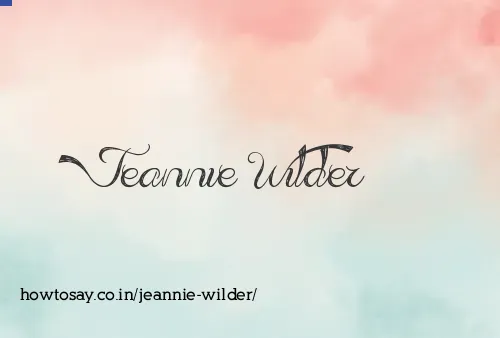 Jeannie Wilder
