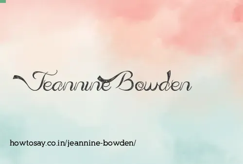 Jeannine Bowden