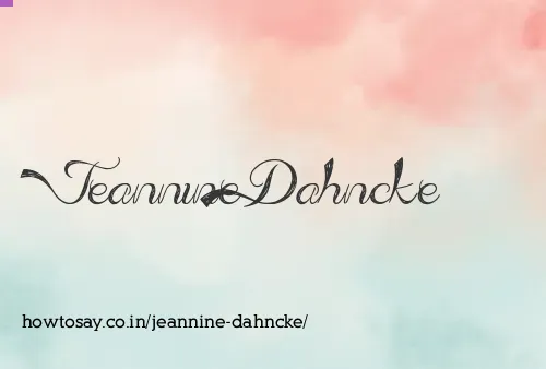 Jeannine Dahncke