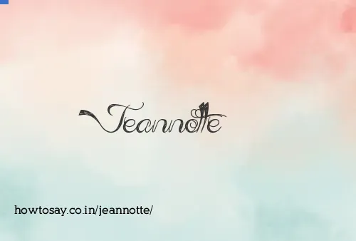 Jeannotte
