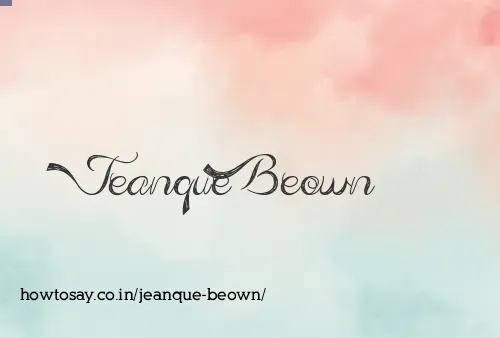 Jeanque Beown