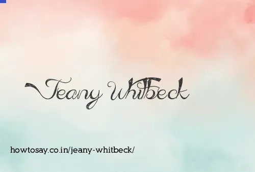 Jeany Whitbeck