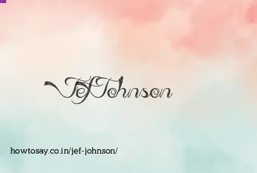 Jef Johnson