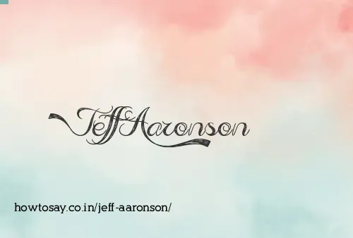 Jeff Aaronson
