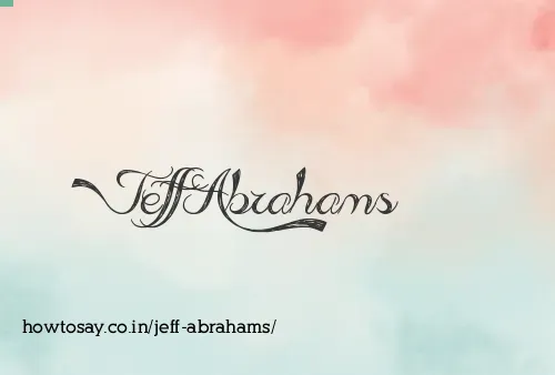 Jeff Abrahams