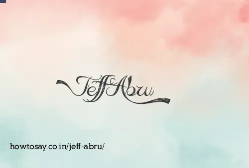 Jeff Abru