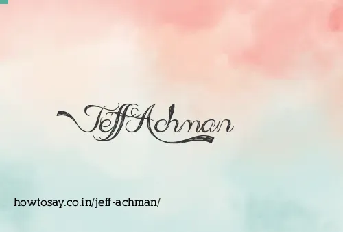 Jeff Achman