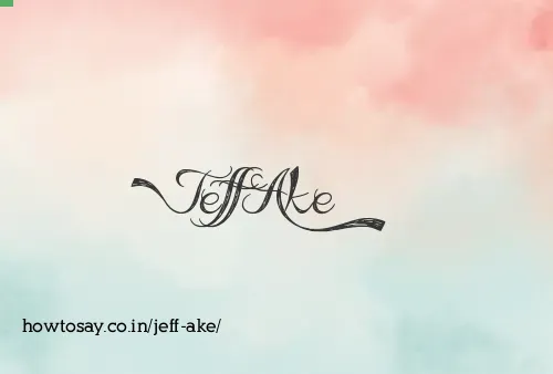 Jeff Ake