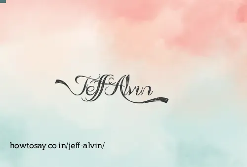 Jeff Alvin
