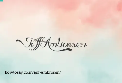 Jeff Ambrosen